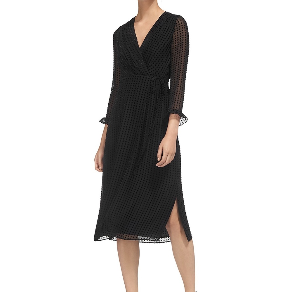 NEW Whistles Venus Velvet Spot Wrap Dress